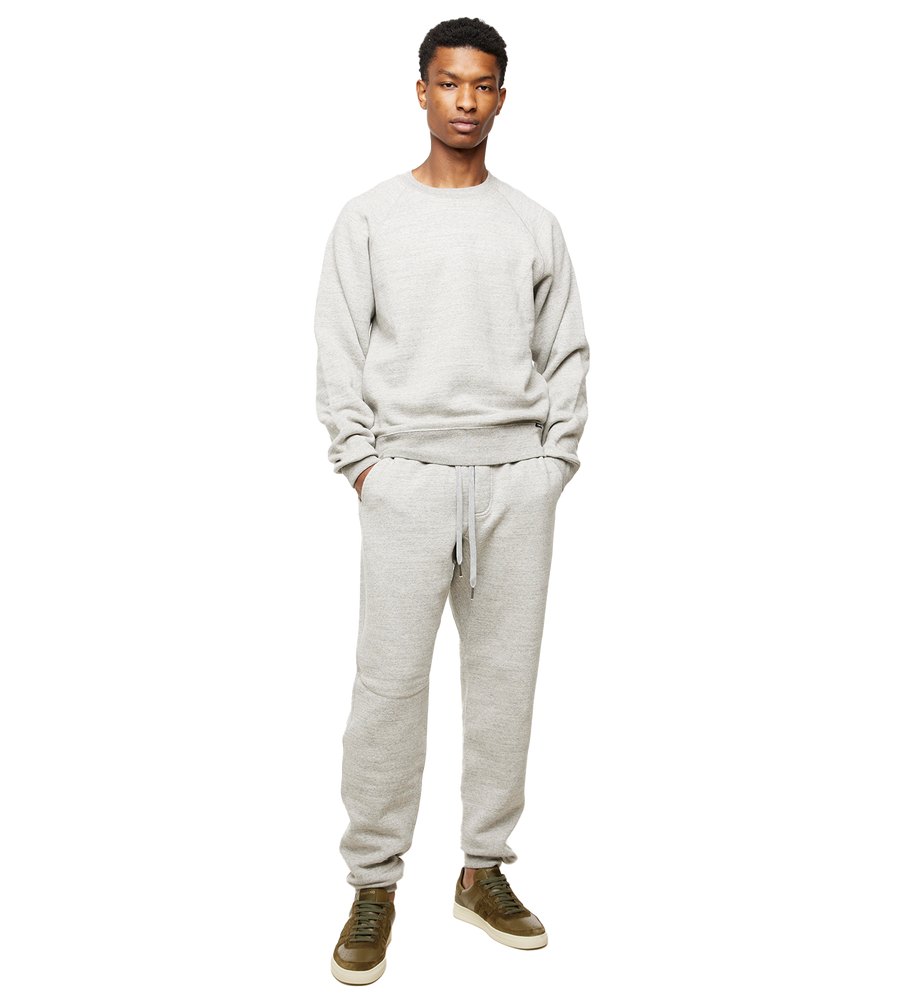 Slim-fit Cotton Track Pants Light Grey