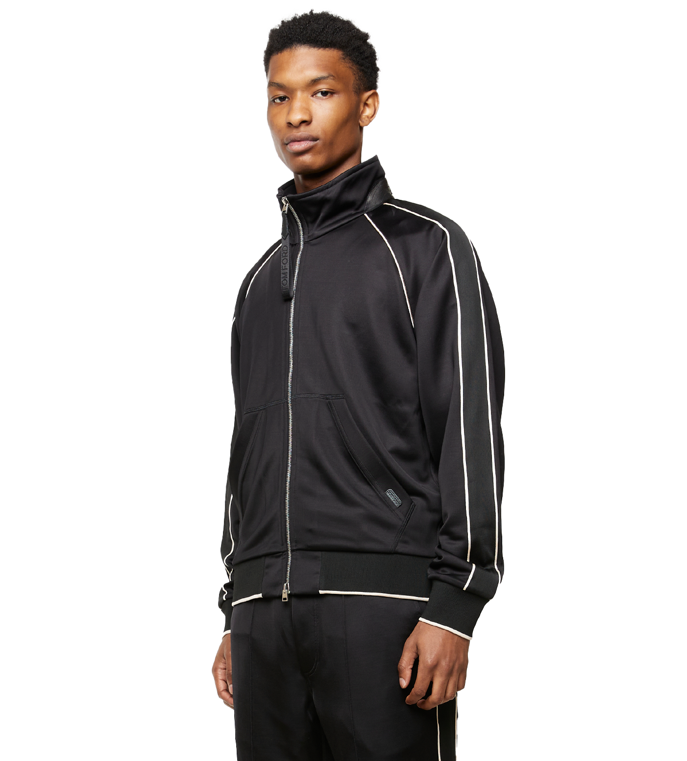 Stripe-detail Track Jacket Black