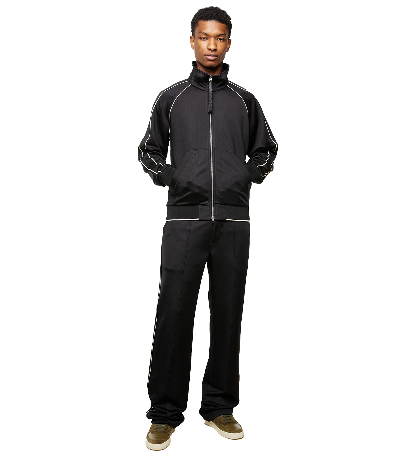Stripe-detail Track Jacket Black
