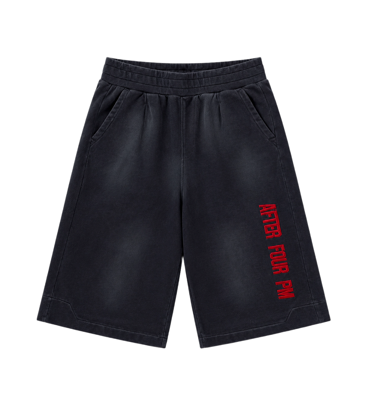 After 4PM Destroyed Wide Shorts Black