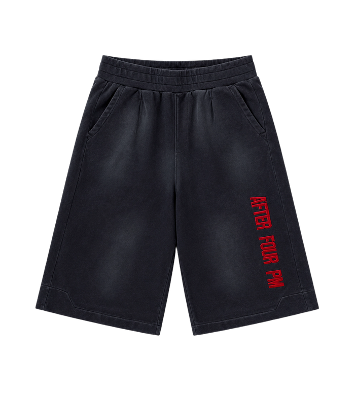 After 4PM Destroyed Wide Shorts Zwart