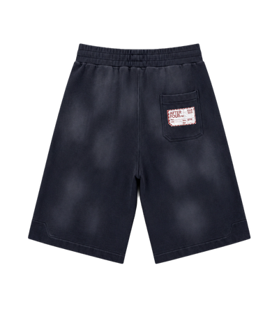 After 4PM Destroyed Wide Shorts Black