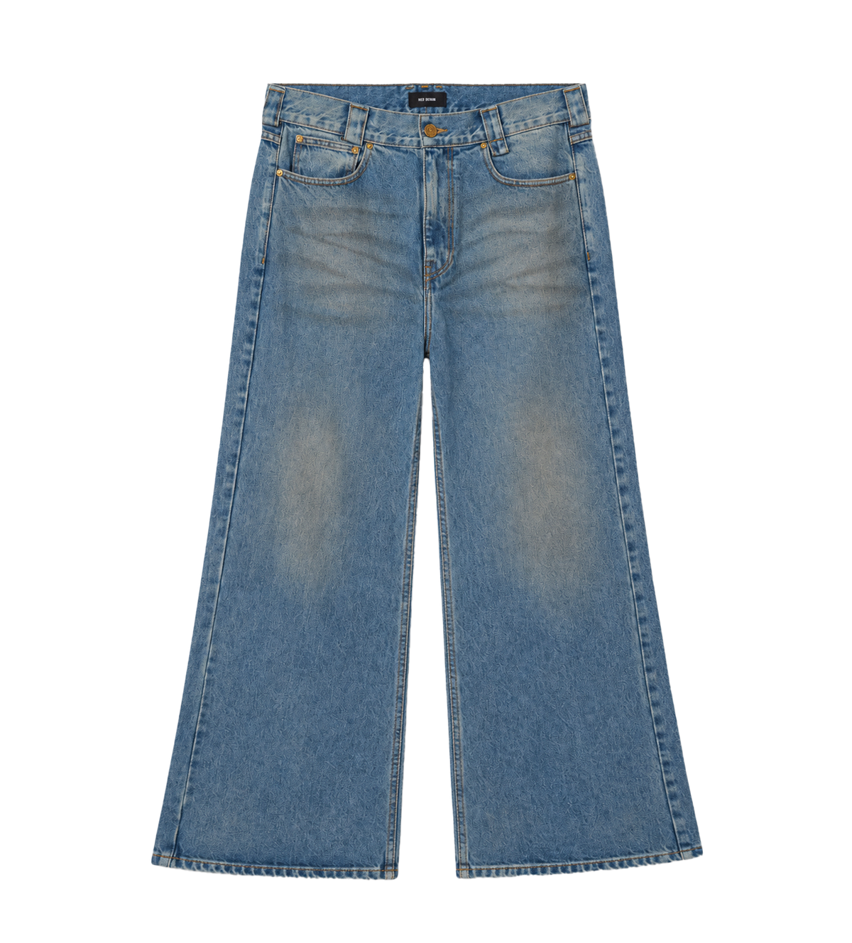 Flared Denim Jean Denim Blue