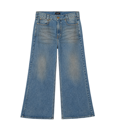 Flared Denim Jean Denim Blue