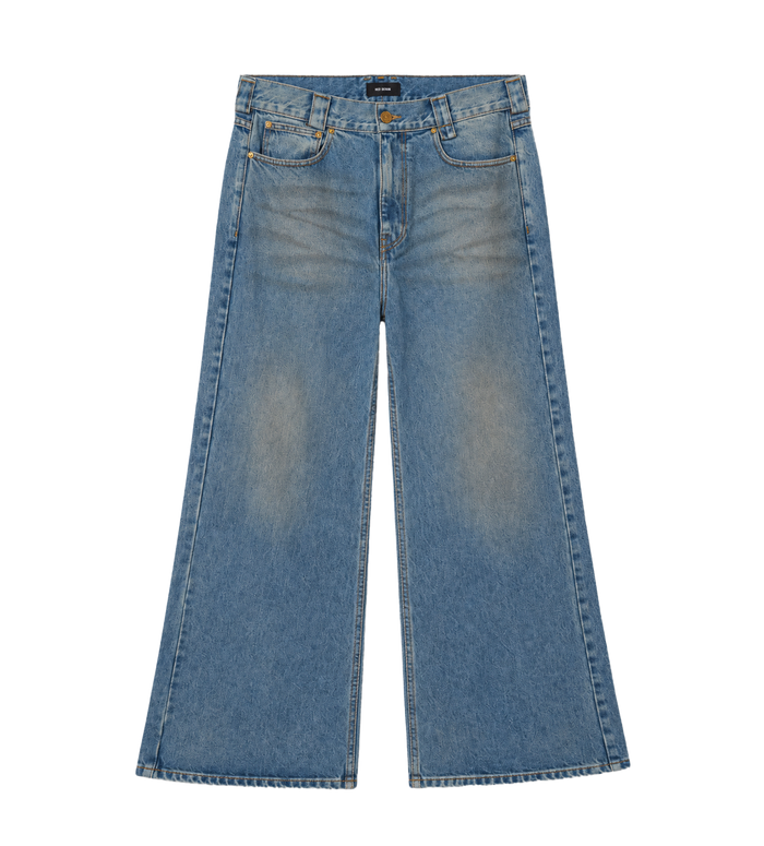 Flared Denim Jean Denim Blue