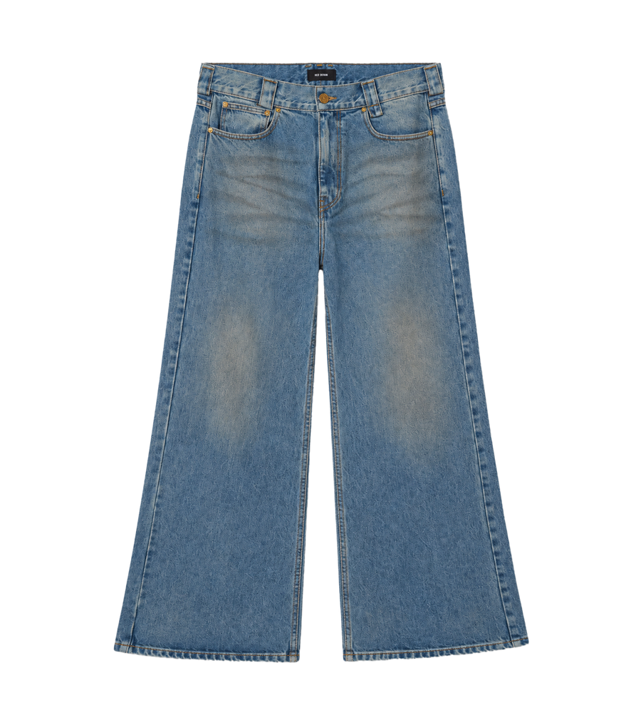 Flared Denim Jean Denim Blue