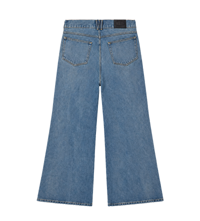 Flared Denim Jean Denim Blue