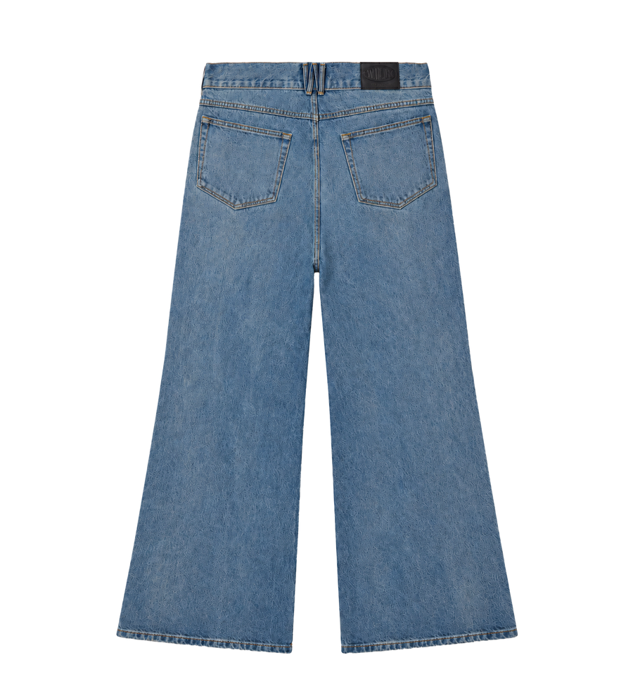 Flared Denim Jean Denim Blue
