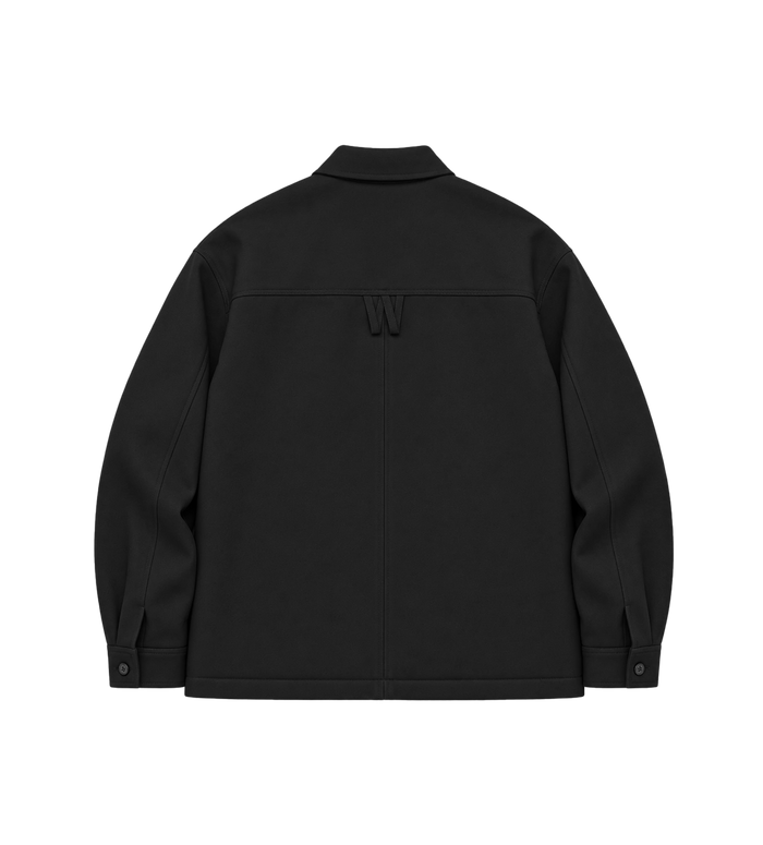 OS gewatteerd overshirt zwart