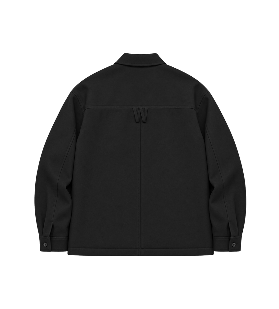 OS gewatteerd overshirt zwart