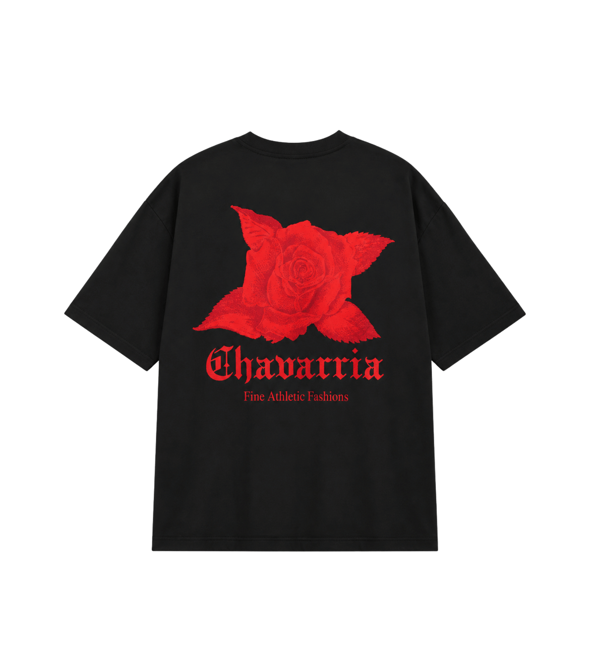 Donker Rose T-shirt Zwart Rood