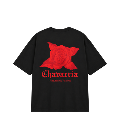 Donker Rose T-shirt Zwart Rood