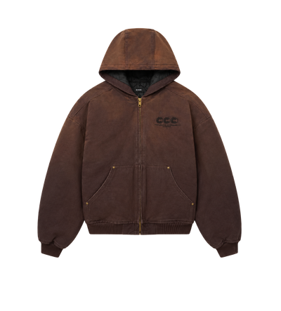 Quilted Juggernaut Jacket Brown