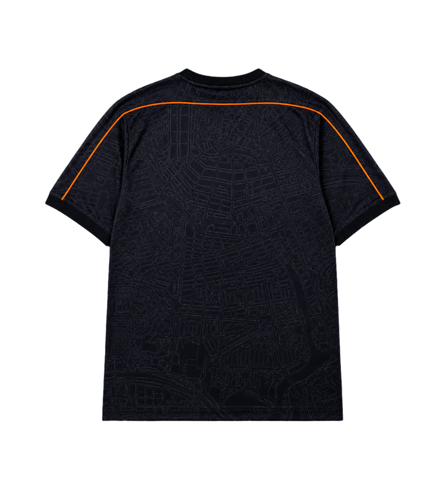Map Football T-shirt in Black