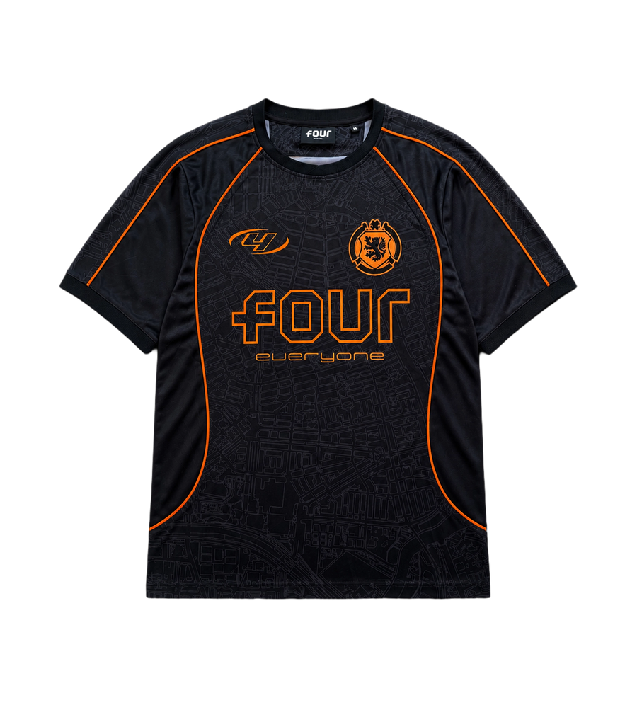 Map Football T-shirt in Black