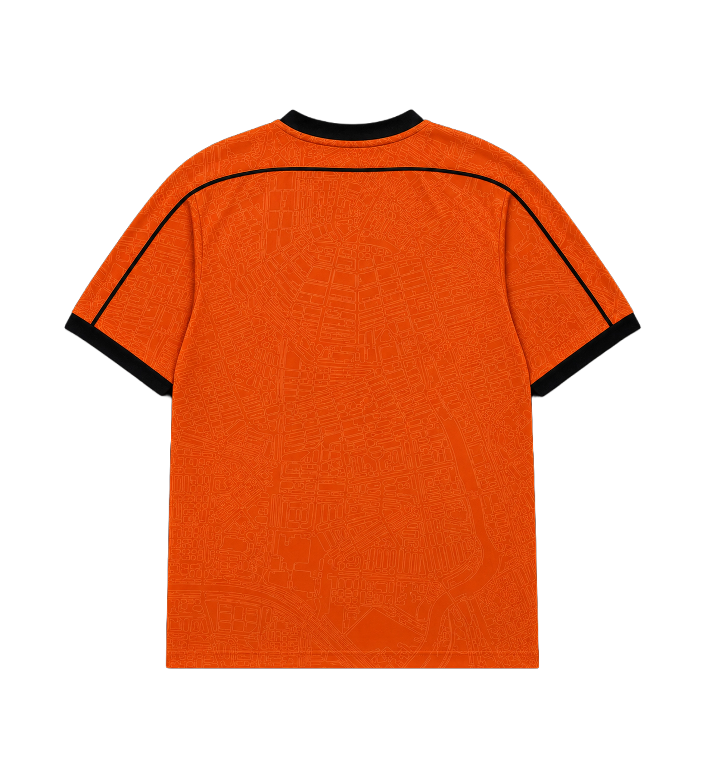 Map Football T-shirt Orange