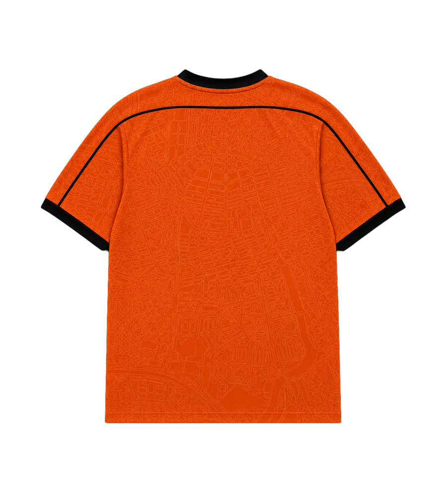 Map Football T-shirt in Orange