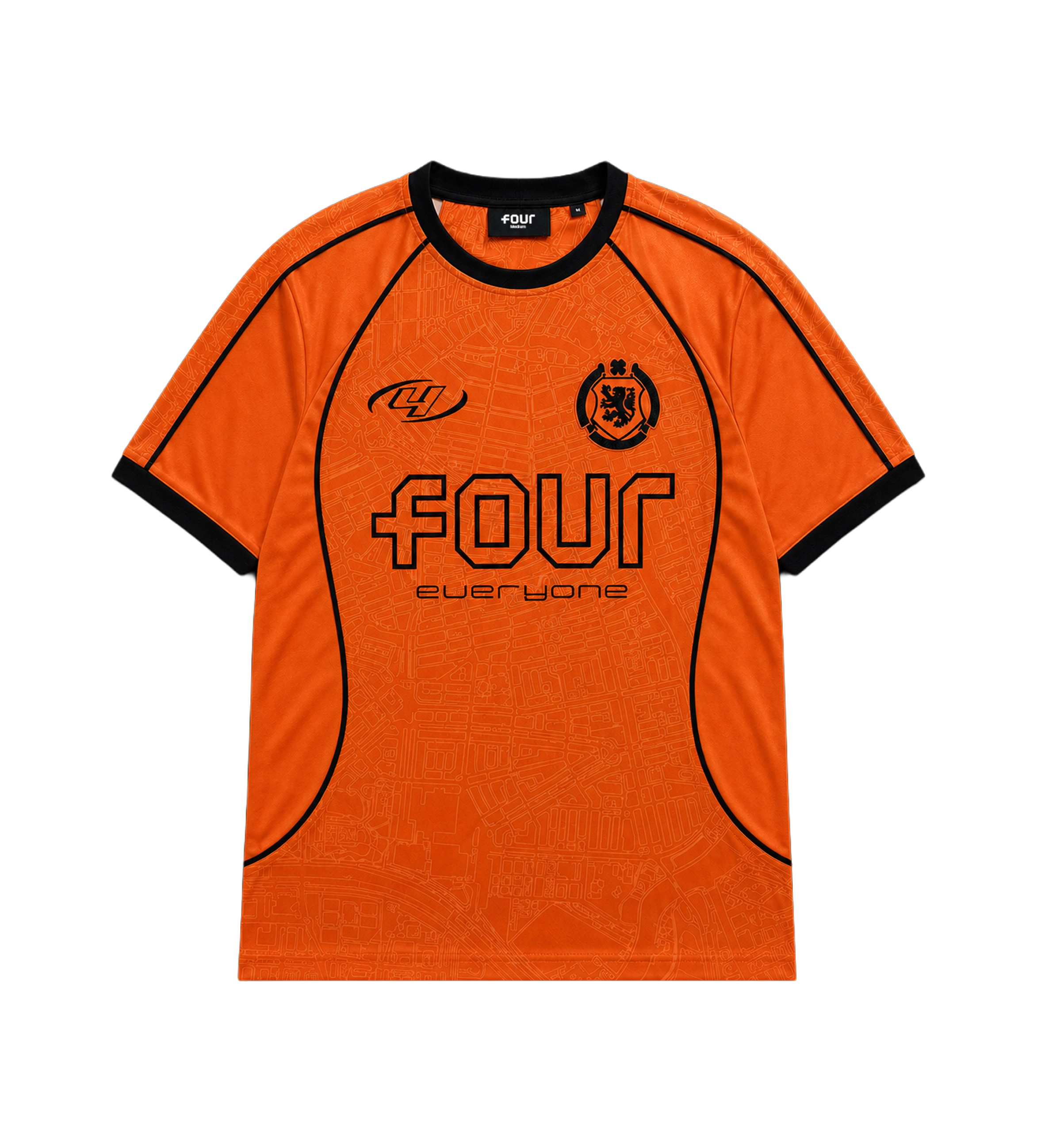 Map Football T-shirt Orange