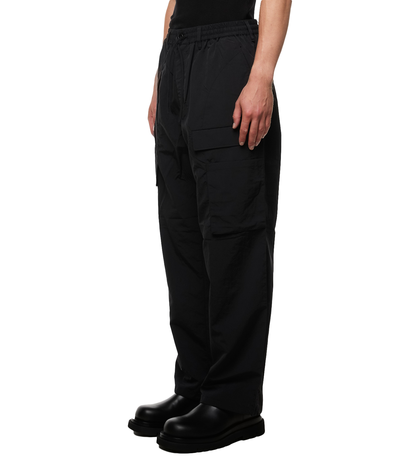 Loose-fit Cotton Pants Black