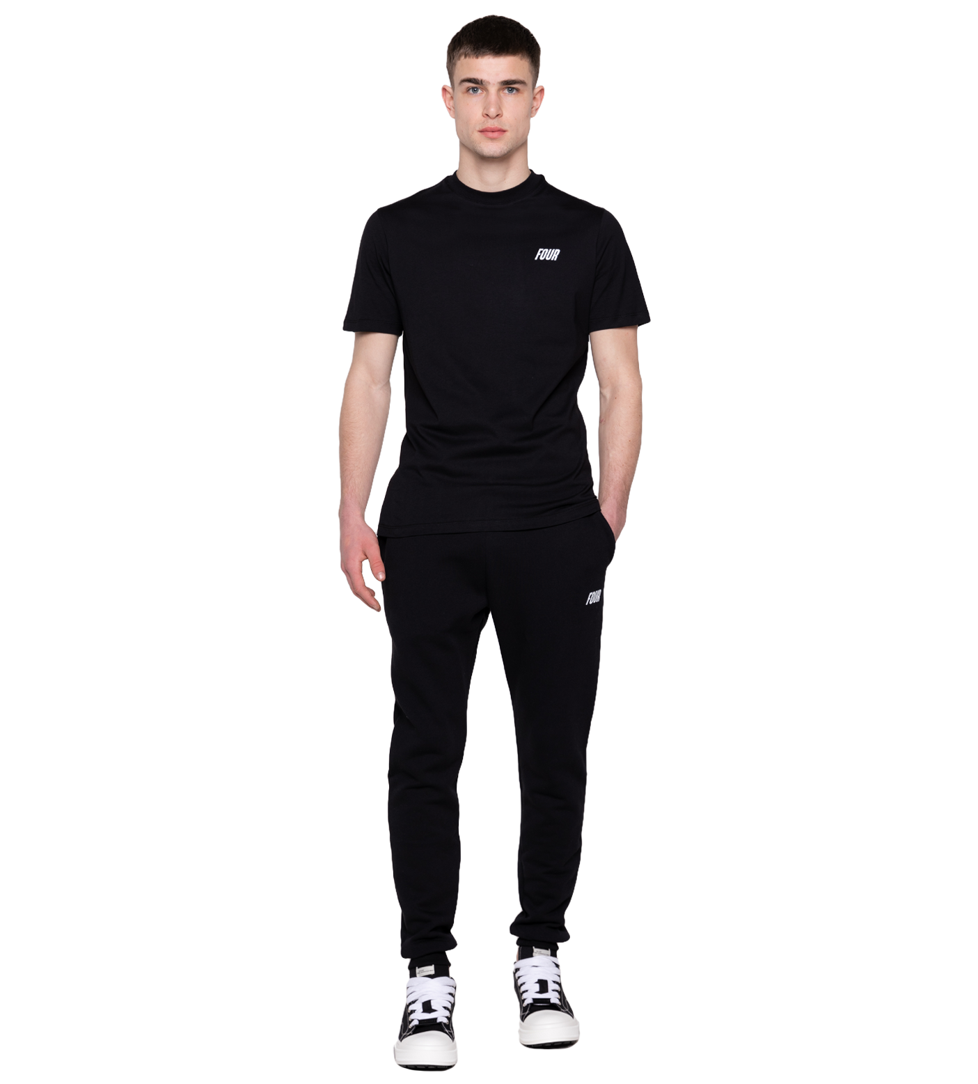 Slim fit Logo Pants Black