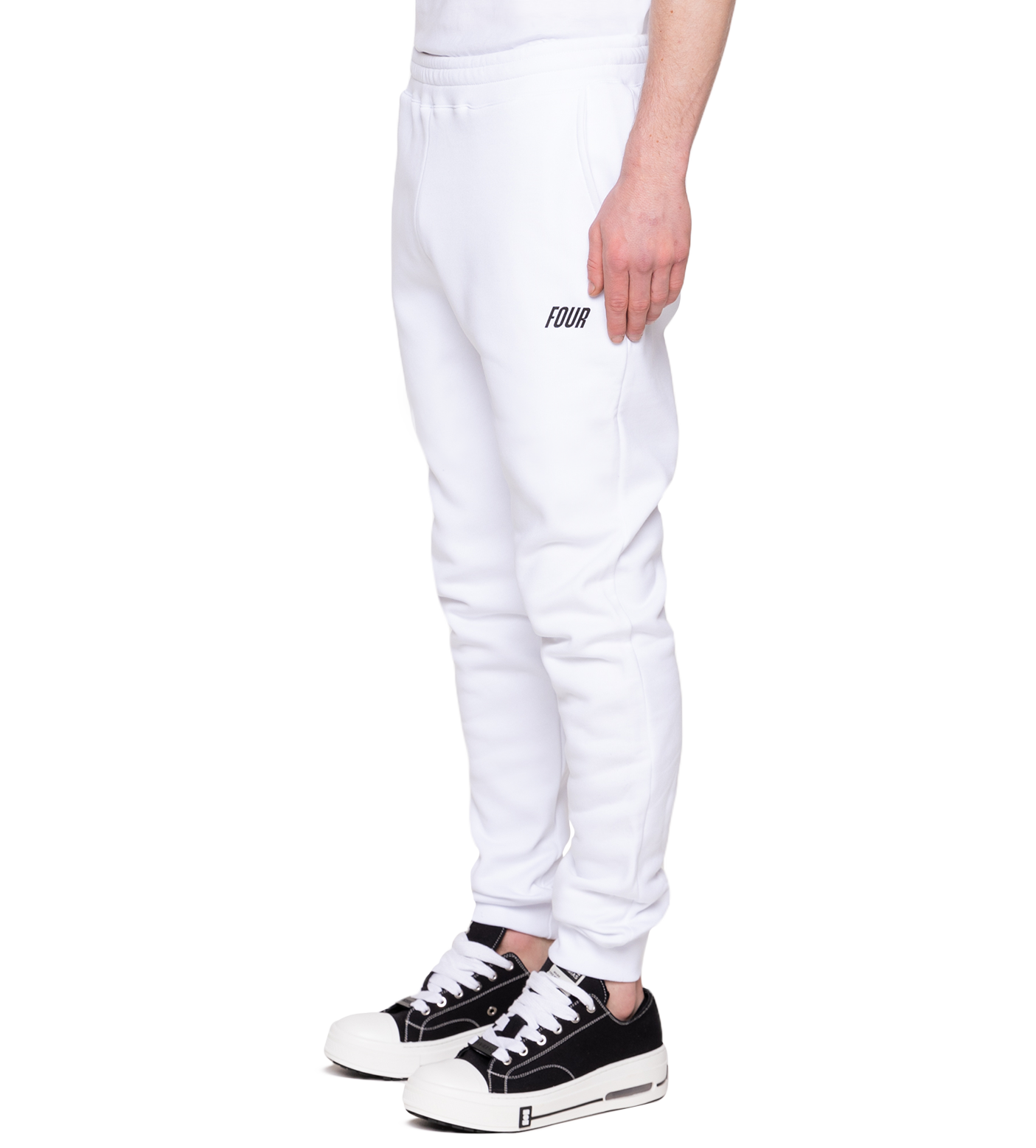 Slim fit Logo Pants White