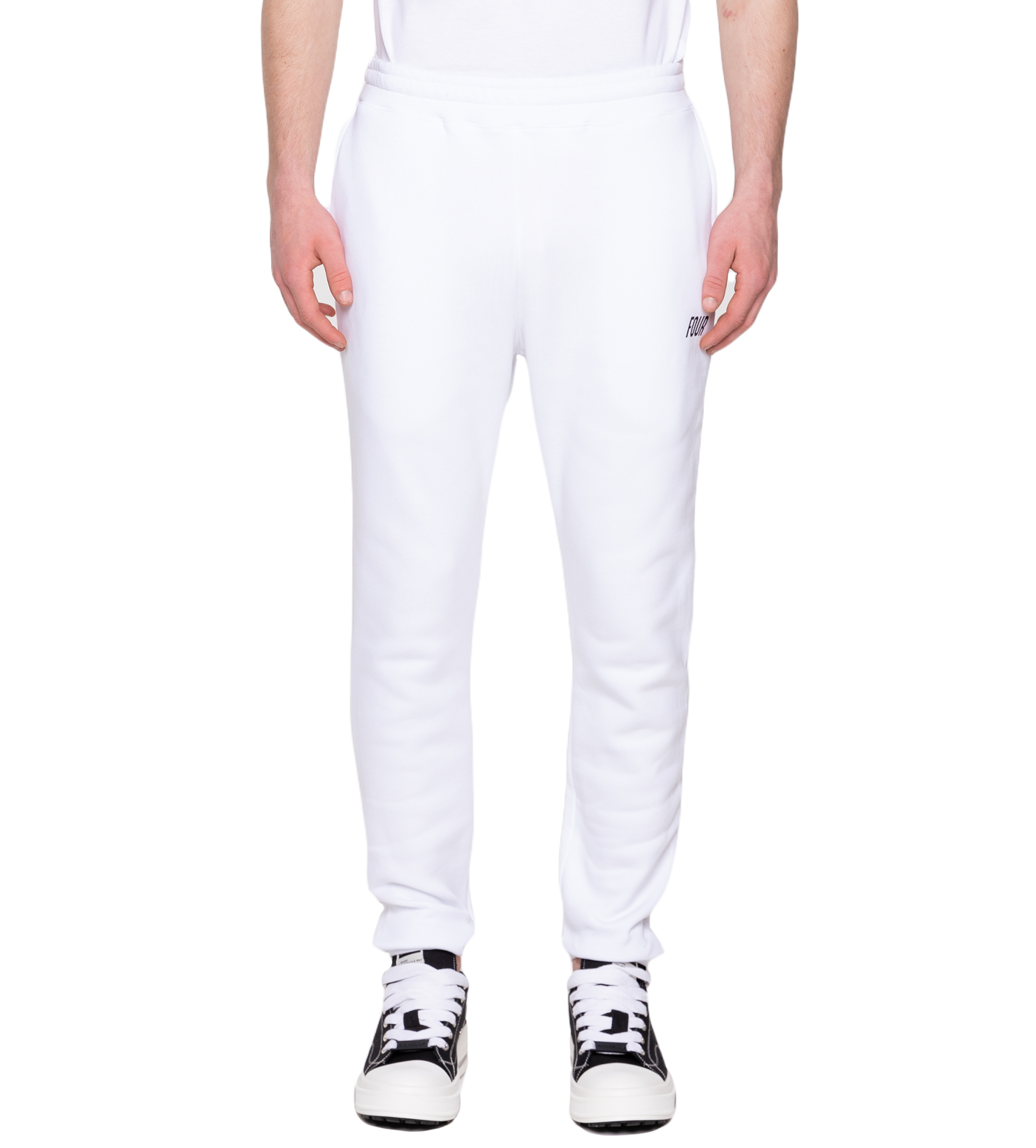 Slim fit Logo Pants White