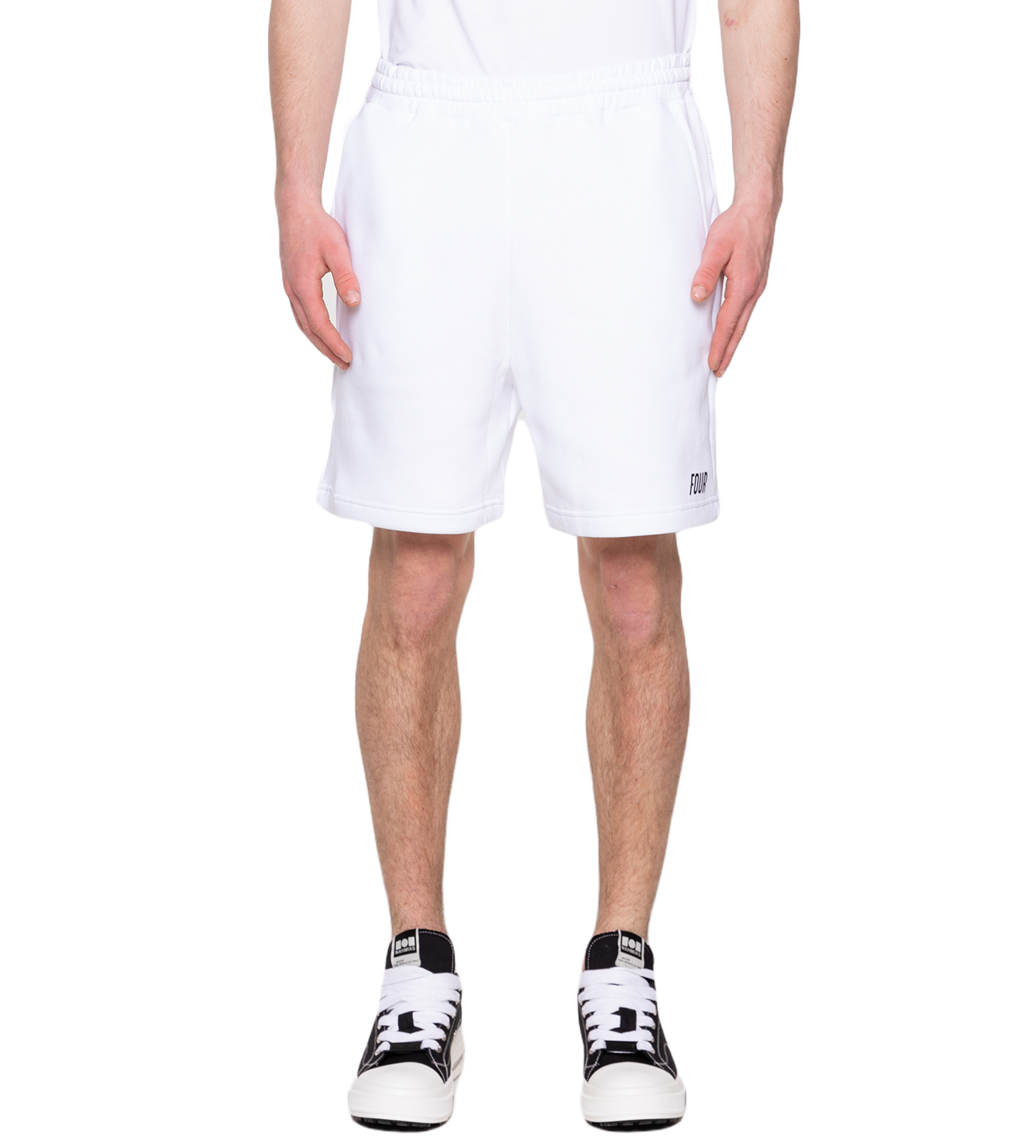 Slim fit Logo Shorts White