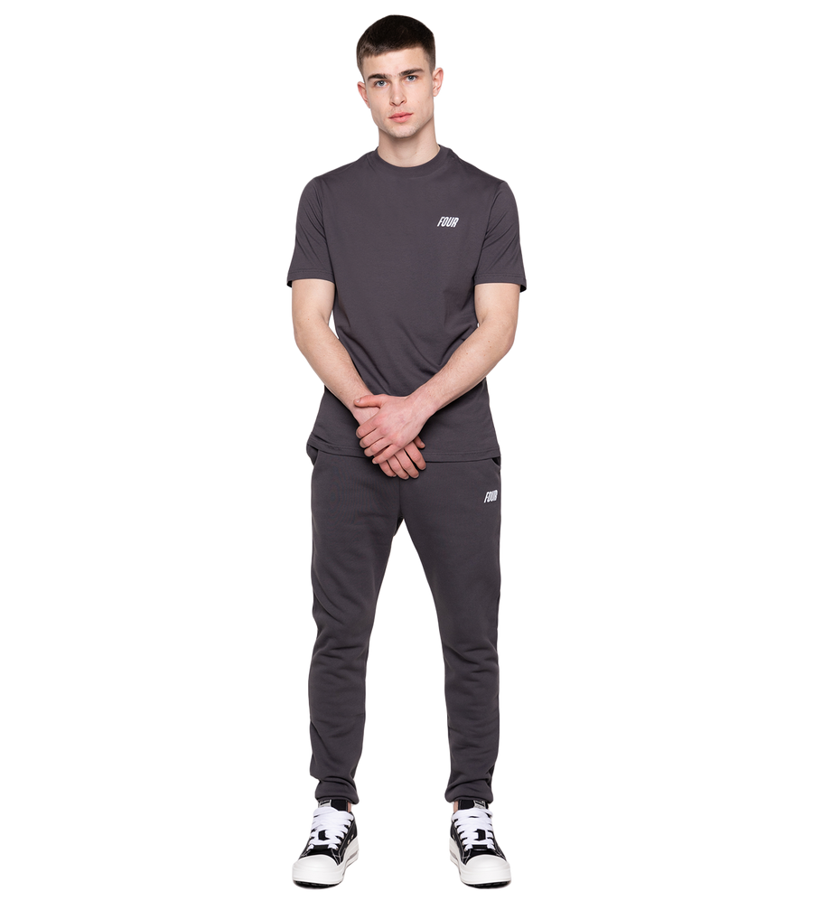Slim fit Logo Pants Asphalt