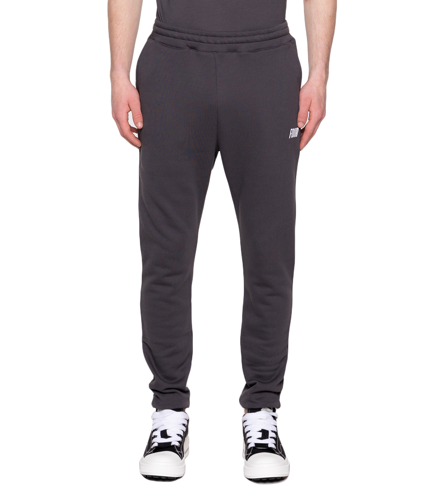 Slim fit Logo Pants Asphalt