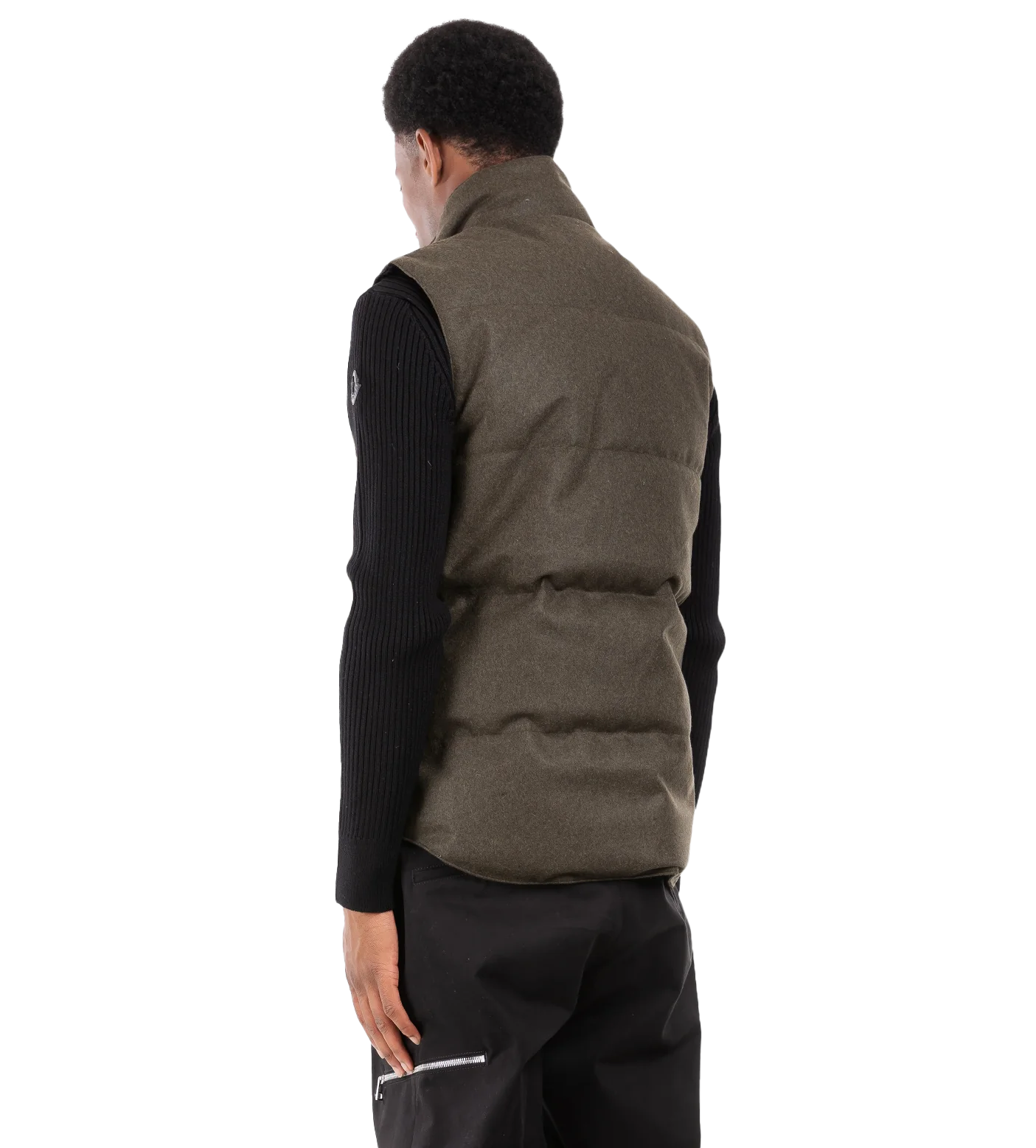 Garson Vest Wool Military Green Melange
