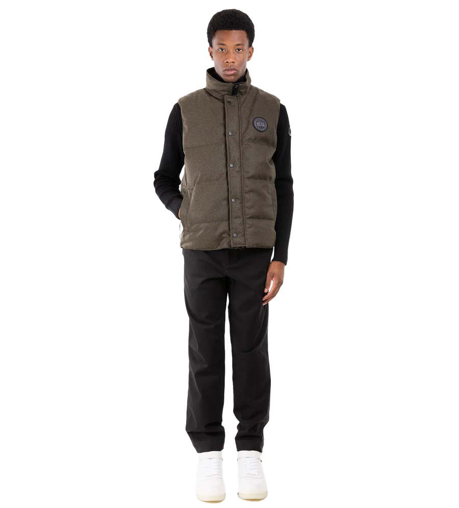 Garson Vest Wool Military Green Melange