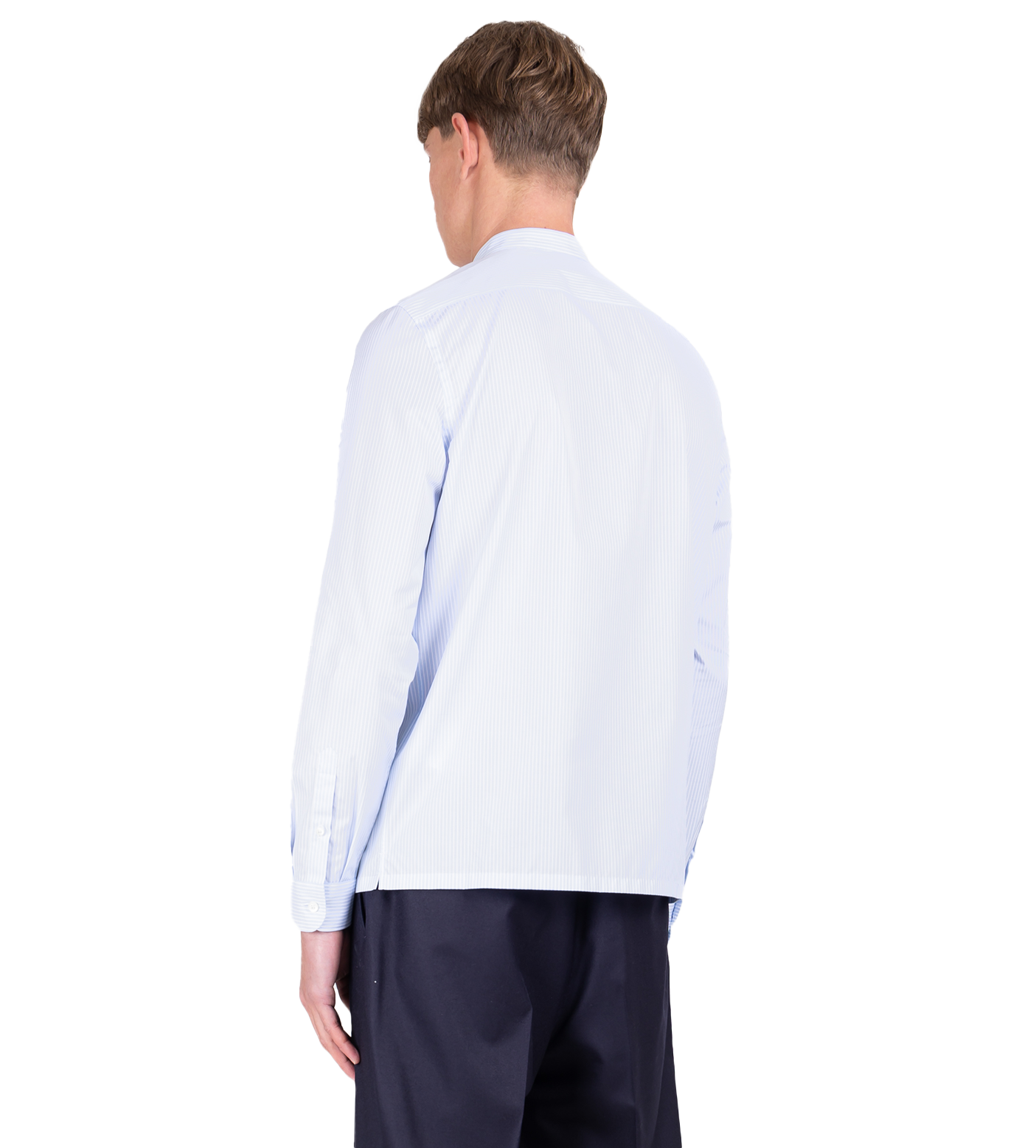 Striped Poplin Shirt Light Blue