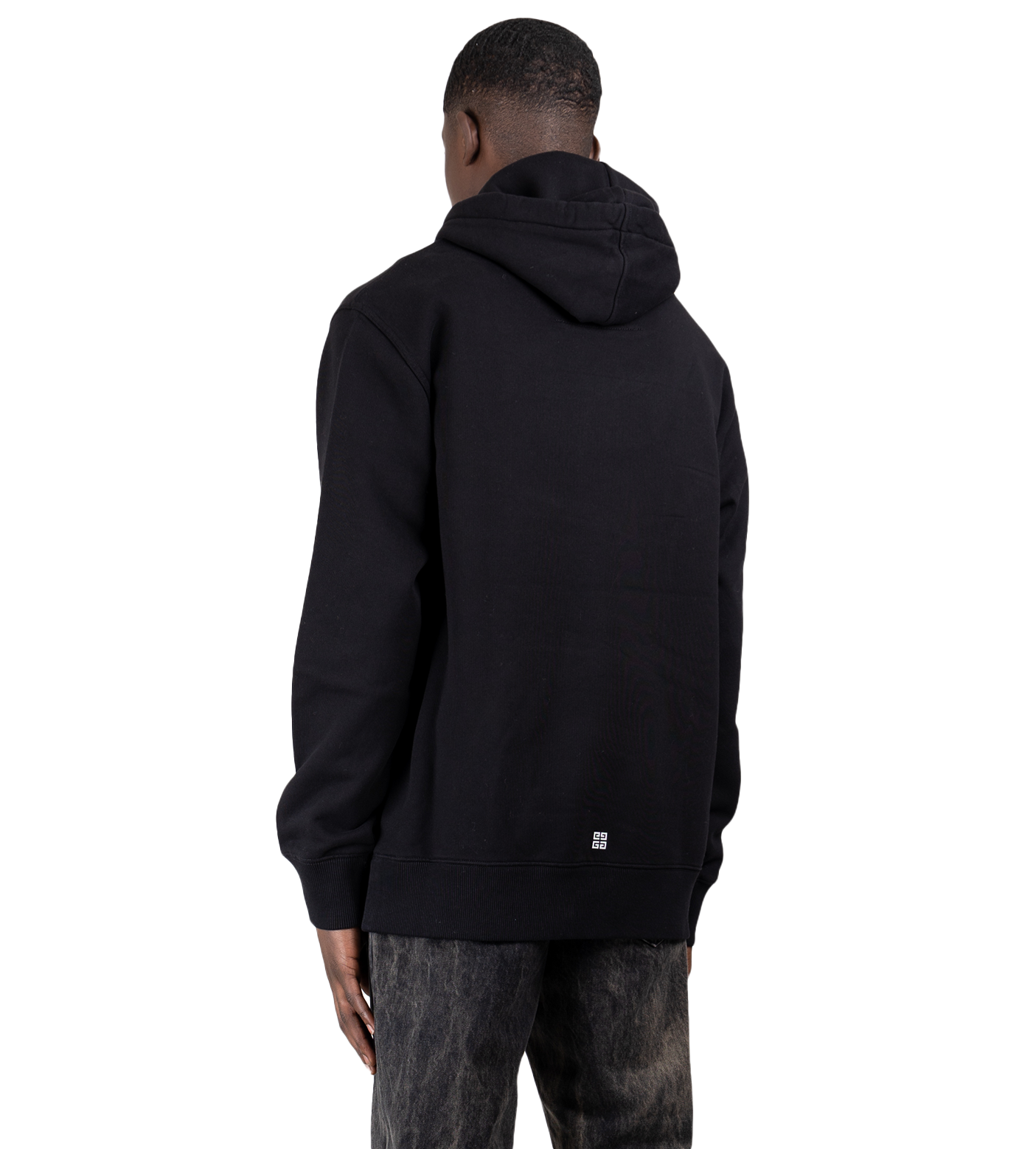 Logo Print Hoodie Black