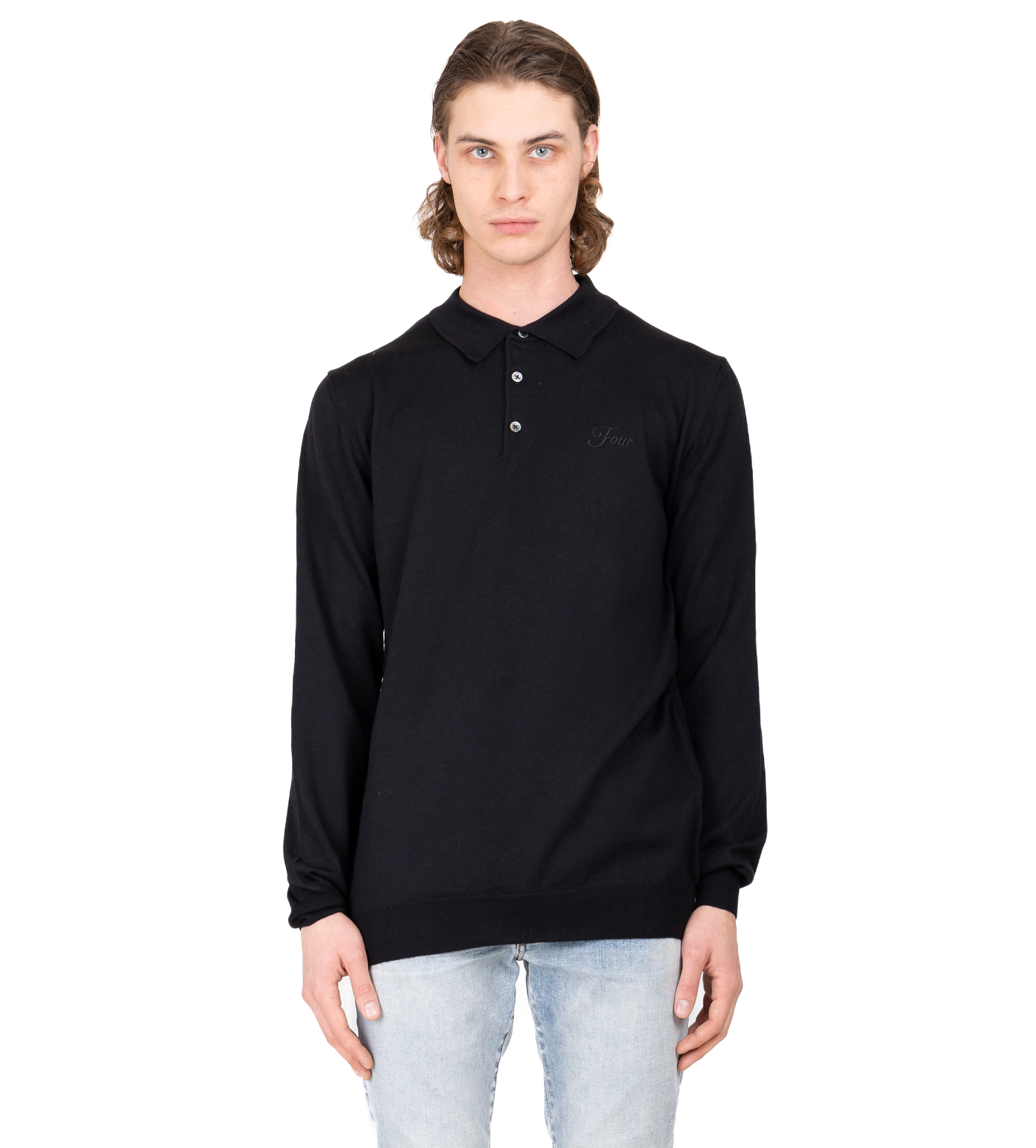 Knitted Polo Black