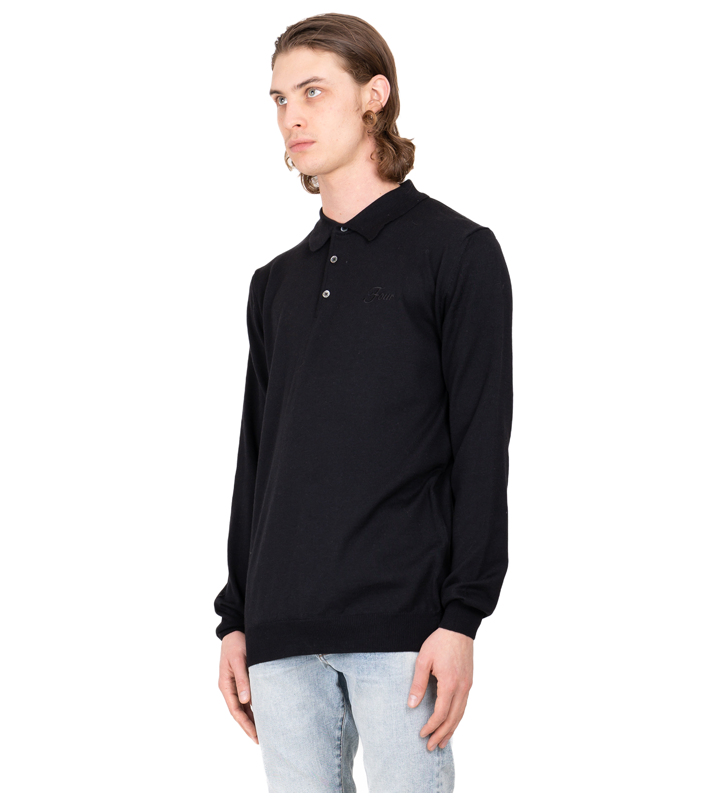 Knitted Polo Black