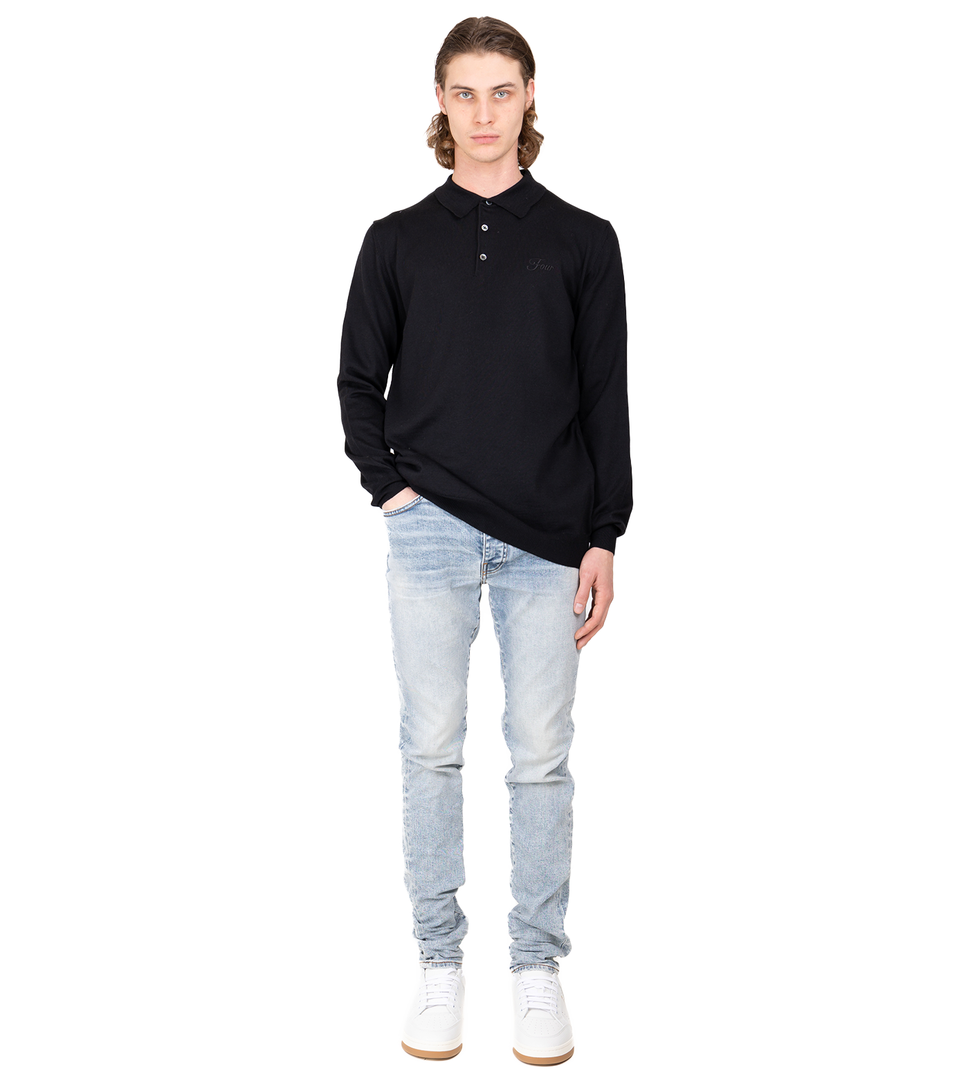 Knitted Polo Black
