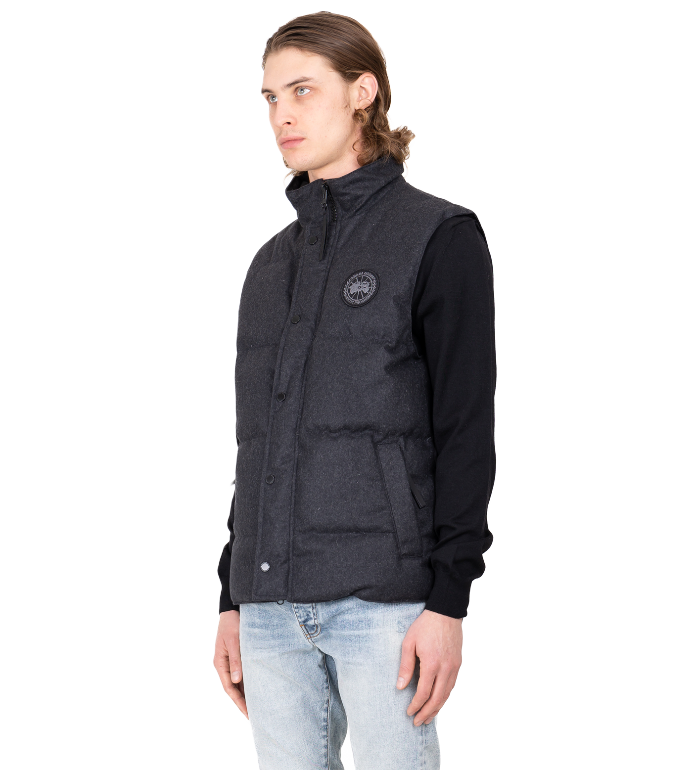 Garson Vest Wool Carbon Melange