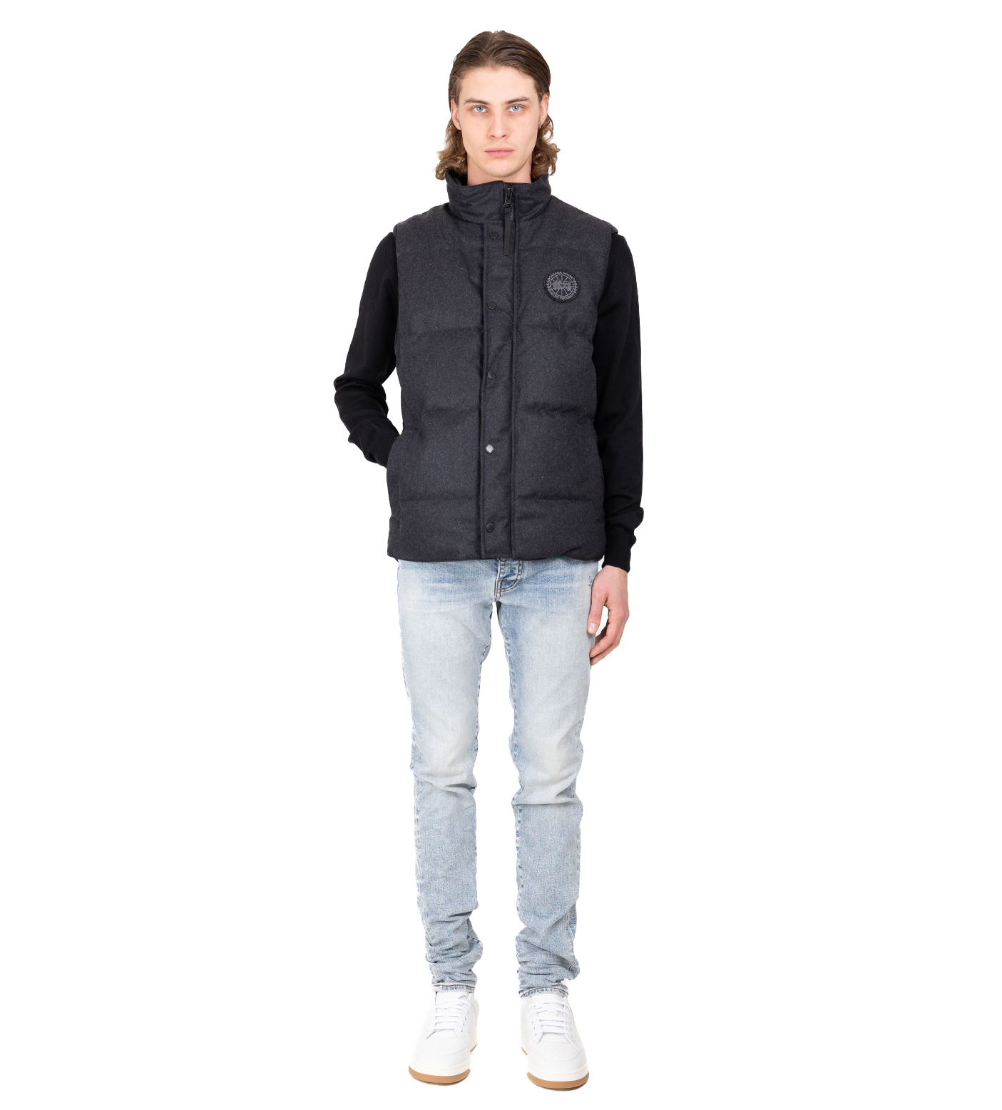 Garson Vest Wool Carbon Melange