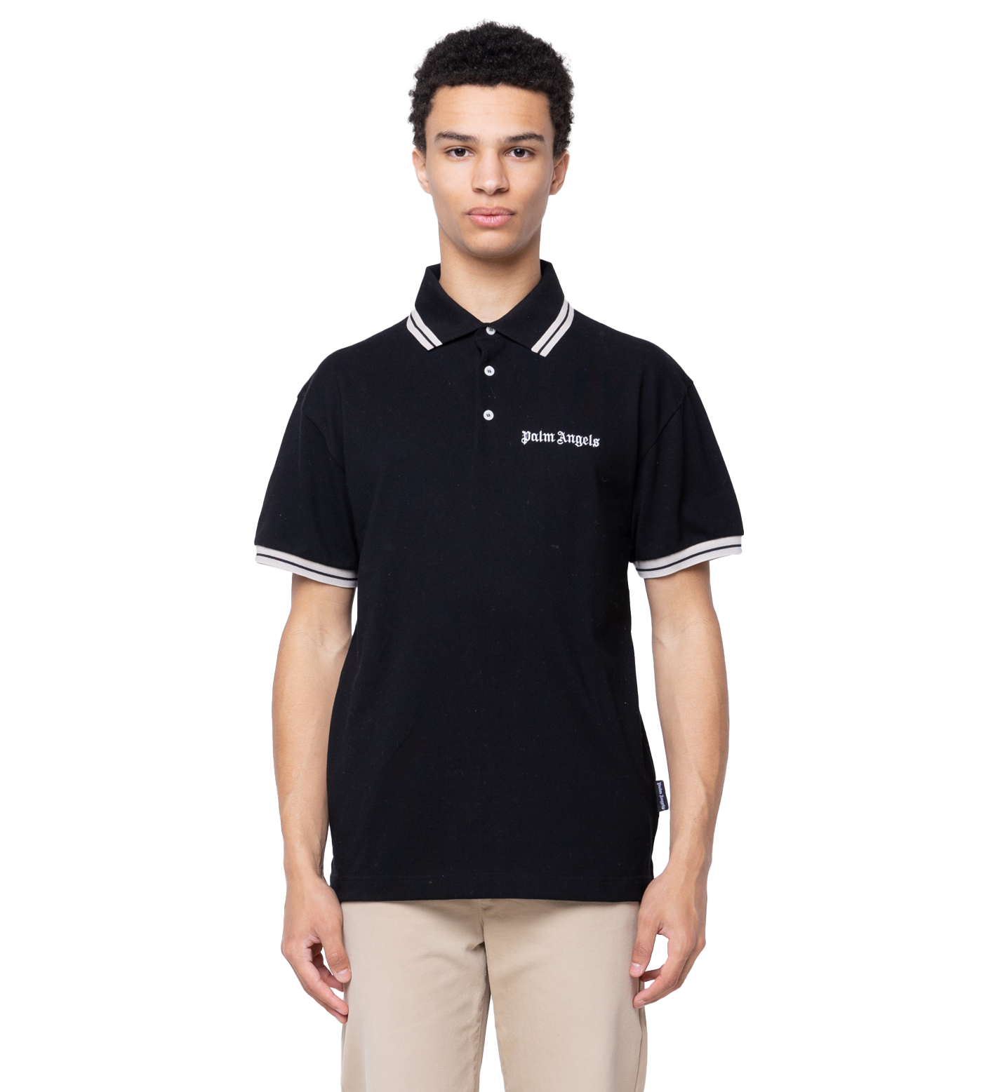 Logo-Print Polo Shirt Black