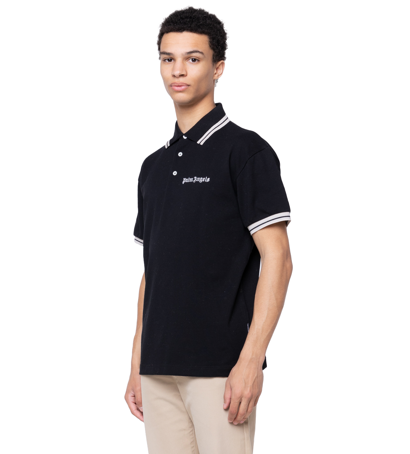 Logo-Print Polo Shirt Black