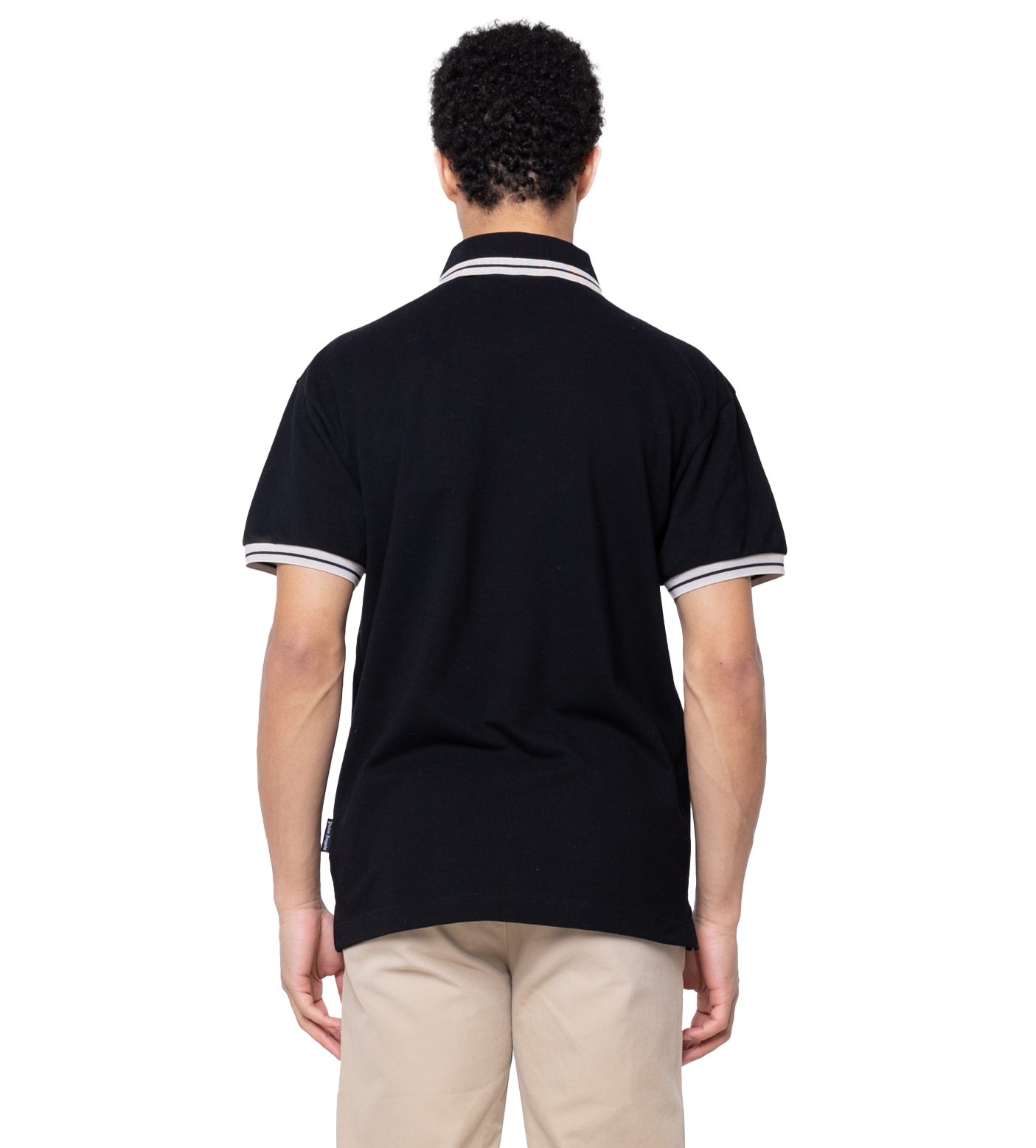 Logo-Print Polo Shirt Black