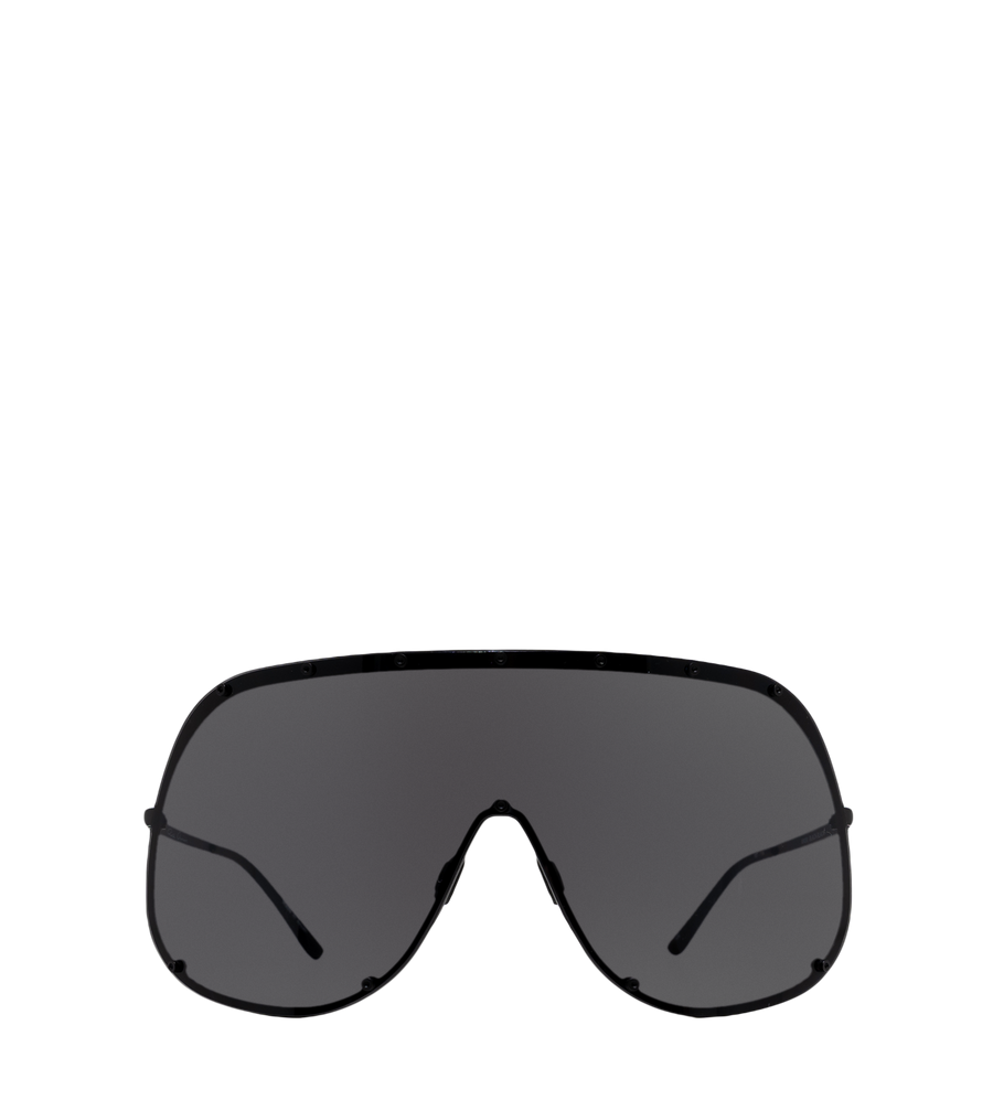 Oversized Shield-frame Sunglasses Black