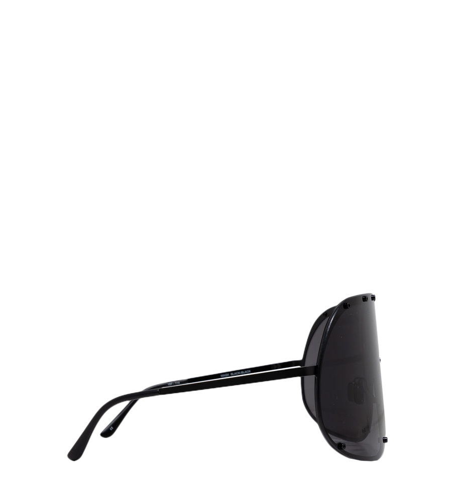Oversized Shield-frame Sunglasses Black