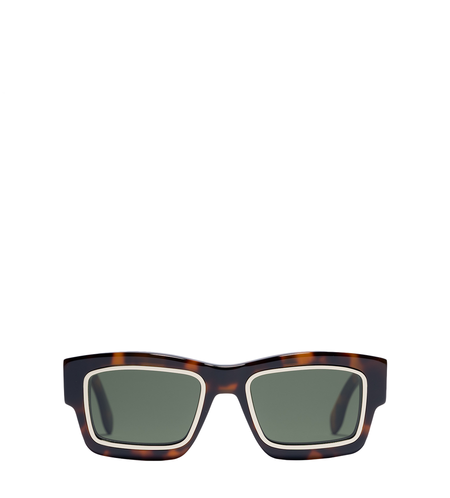 Raymond Square Sunglasses Havana Green