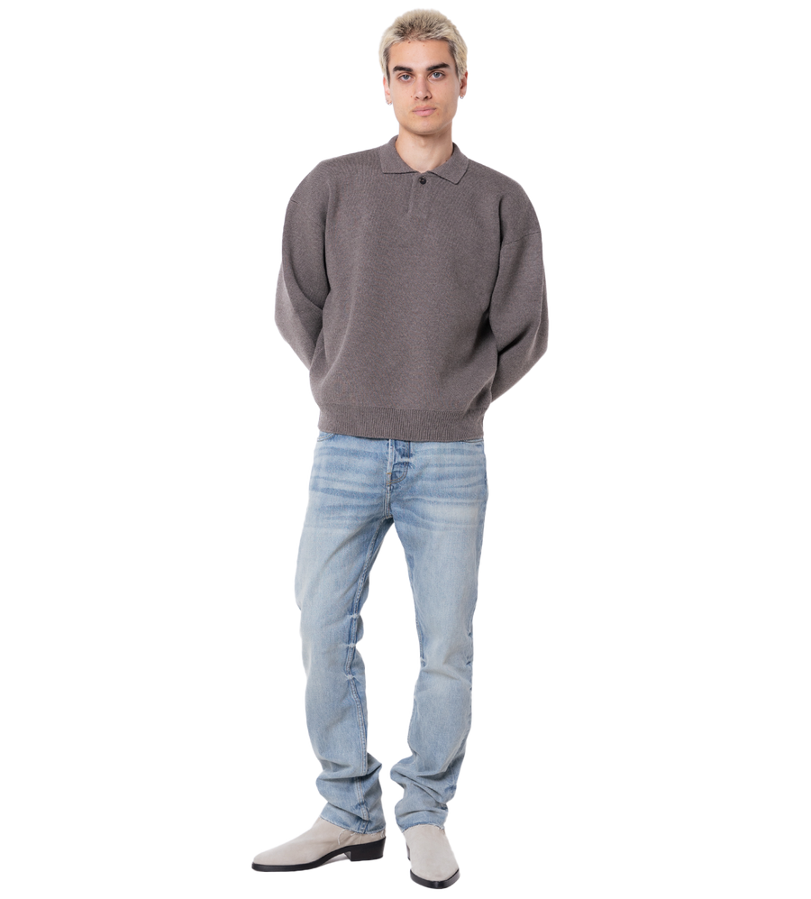 Eternal Merino Polo Taupe