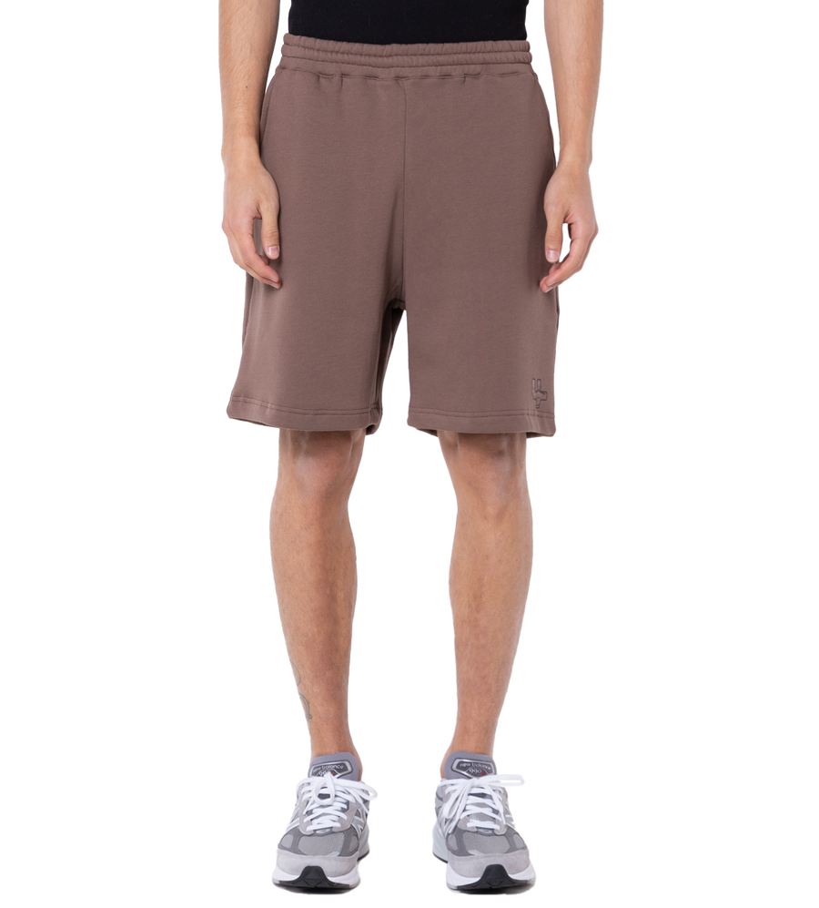 Outline Logo Shorts Coffee Quartz