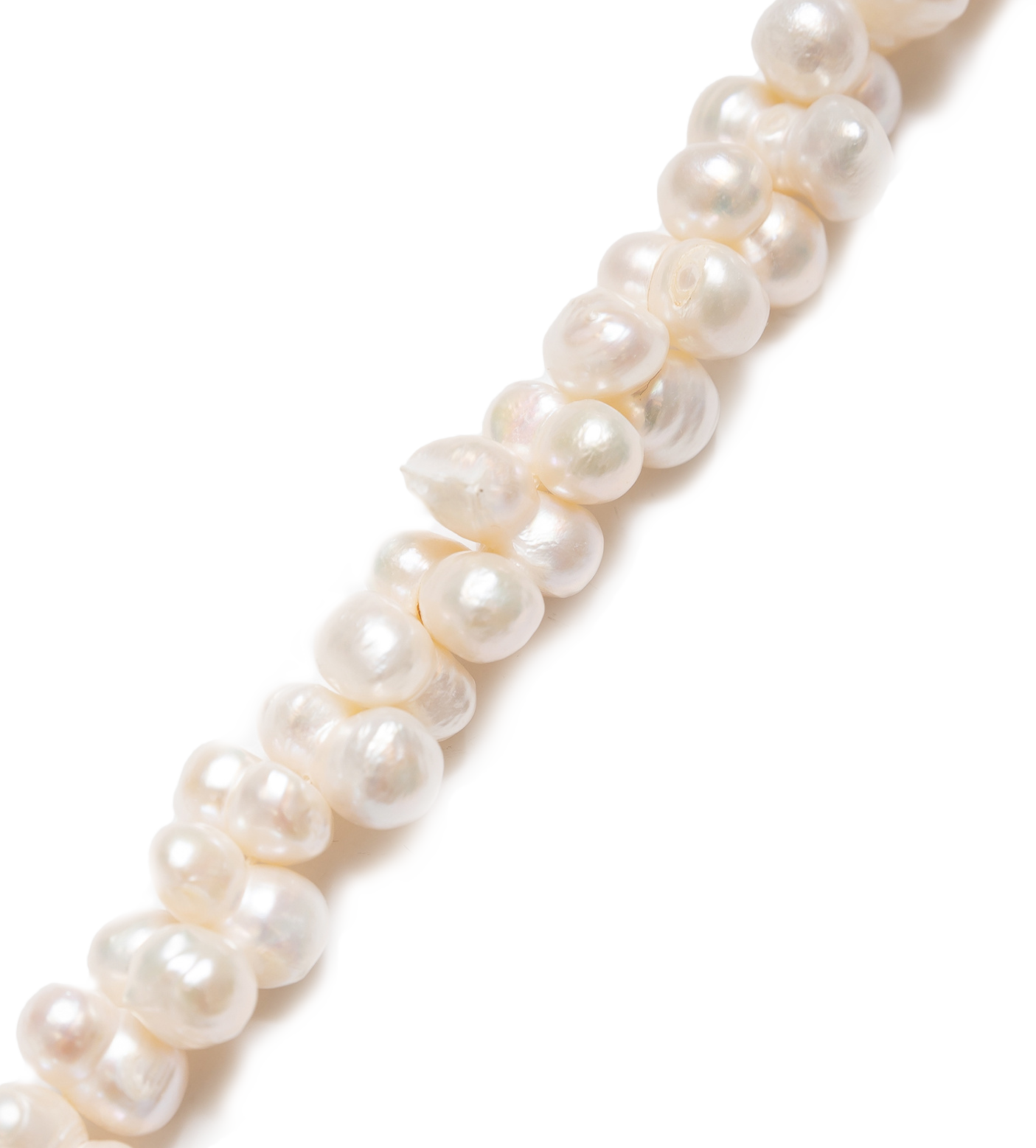 Double Pearl Lobster Bracelet White