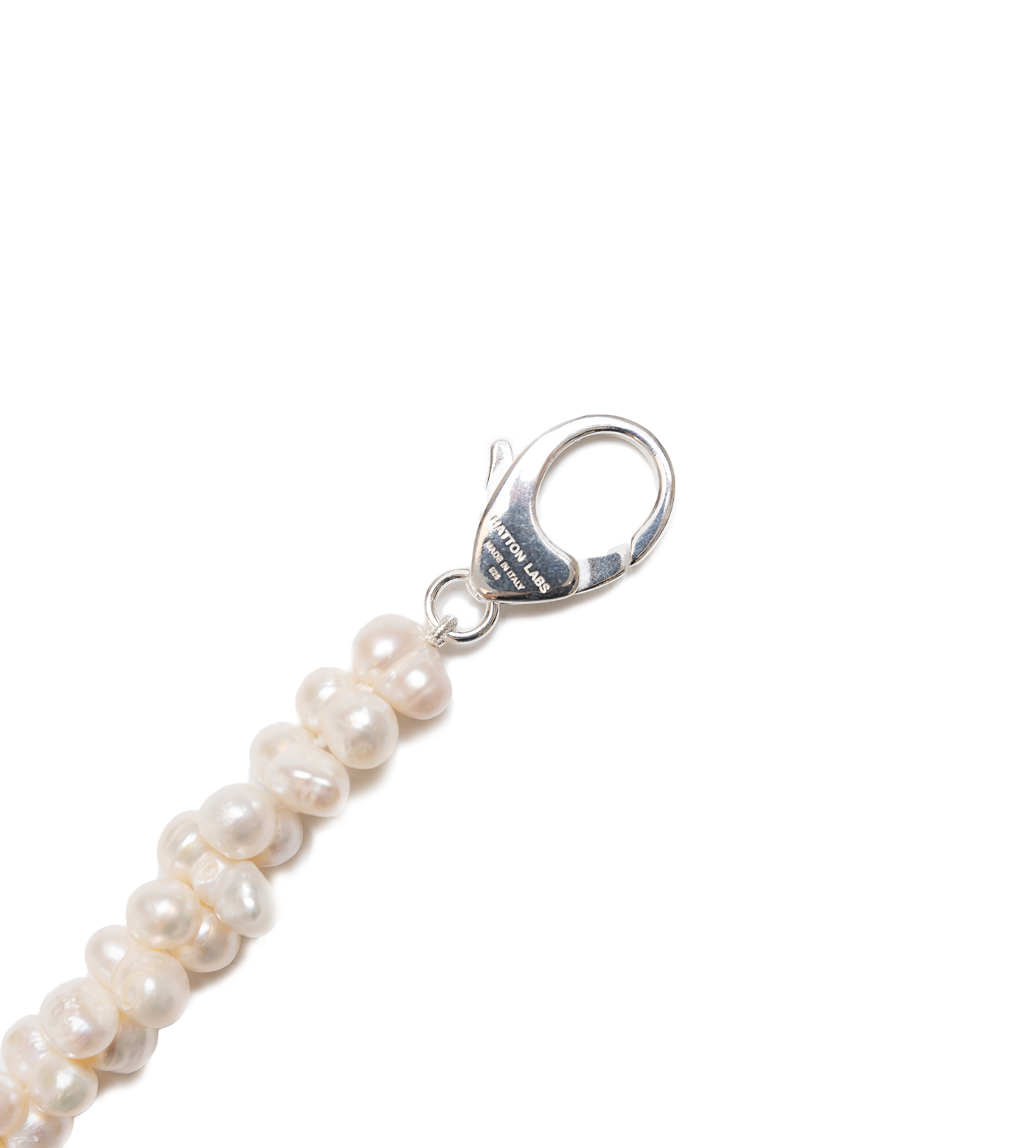 Double Pearl Lobster Bracelet White