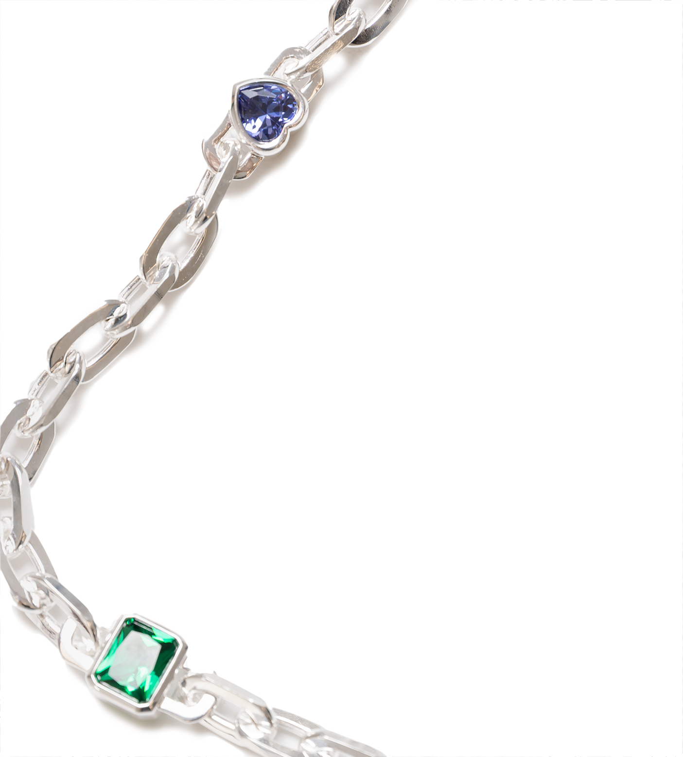 XL Anchor Baguette Bracelet Silver